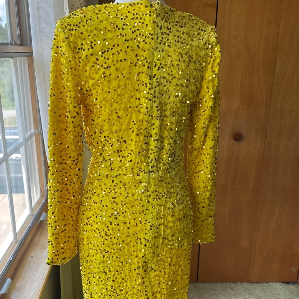 Luxurious Yellow Sequin Dress (NWT) - Picture 12 of 17